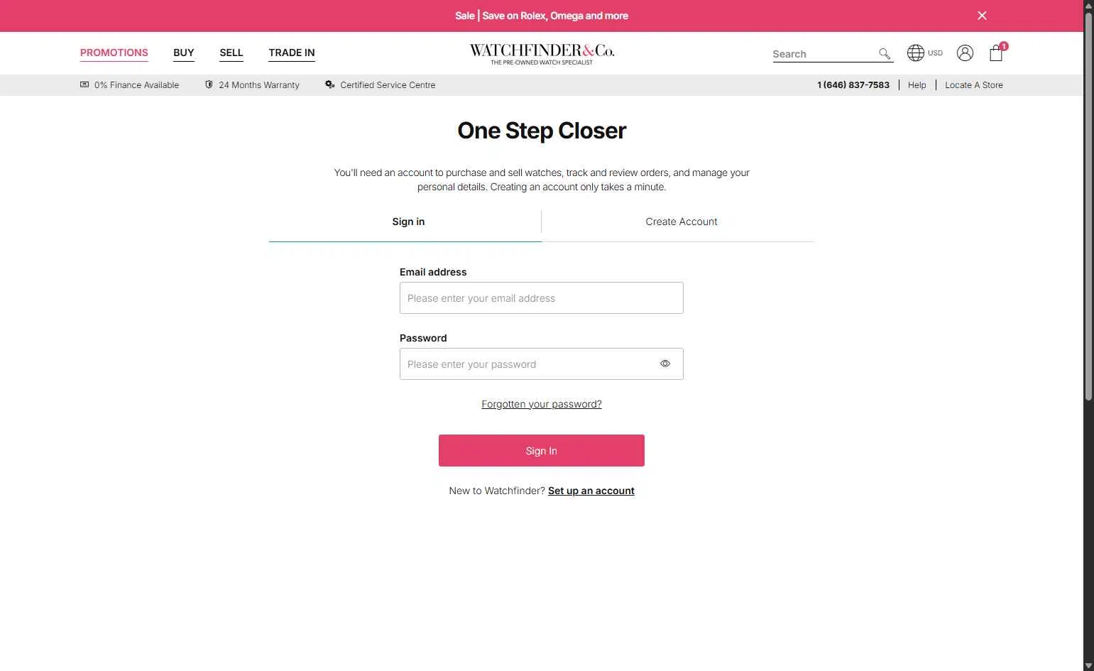 Watchfinder & Co. checkout page showing Watchfinder & Co. promo code box | Screenshot taken by SimplyCodes community member on Feb 15, 2026