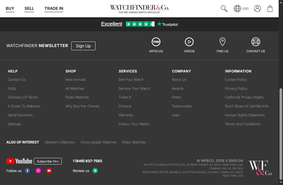 Watchfinder & Co. checkout page showing Watchfinder & Co. promo code box | Screenshot taken by SimplyCodes community member on Jan 22, 2026