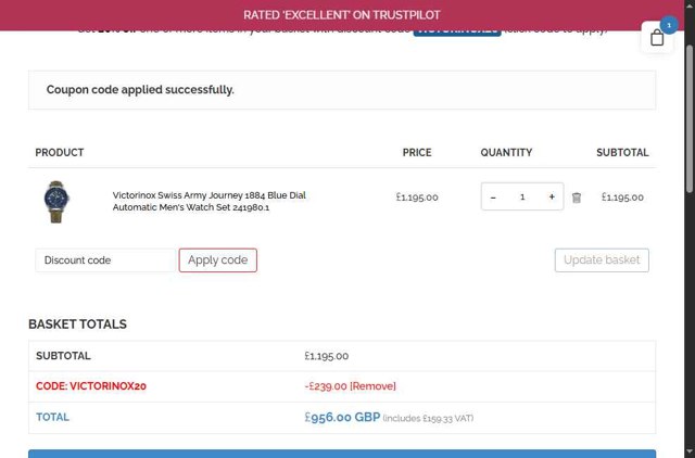 Watch Nation checkout page showing Watch Nation promo code box | Screenshot taken by SimplyCodes community member on Aug 11, 2025