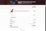 WATCHLOVE coupon verification screenshot