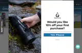 WELCOME10 coupon verification screenshot