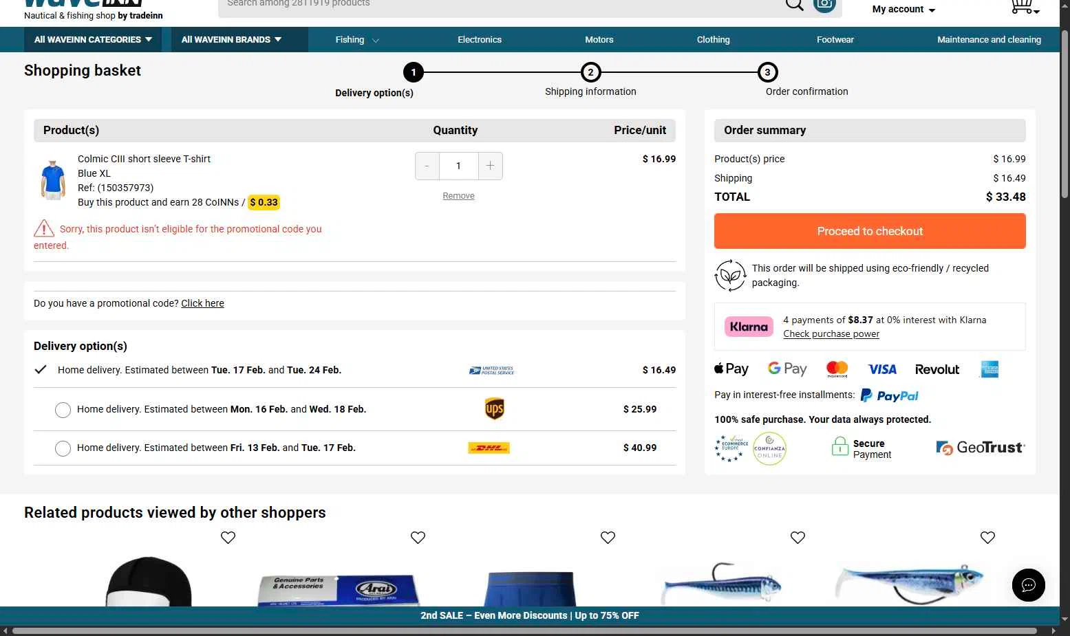 WaveINN checkout page showing WaveINN promo code box | Screenshot taken by SimplyCodes community member on Feb 3, 2026