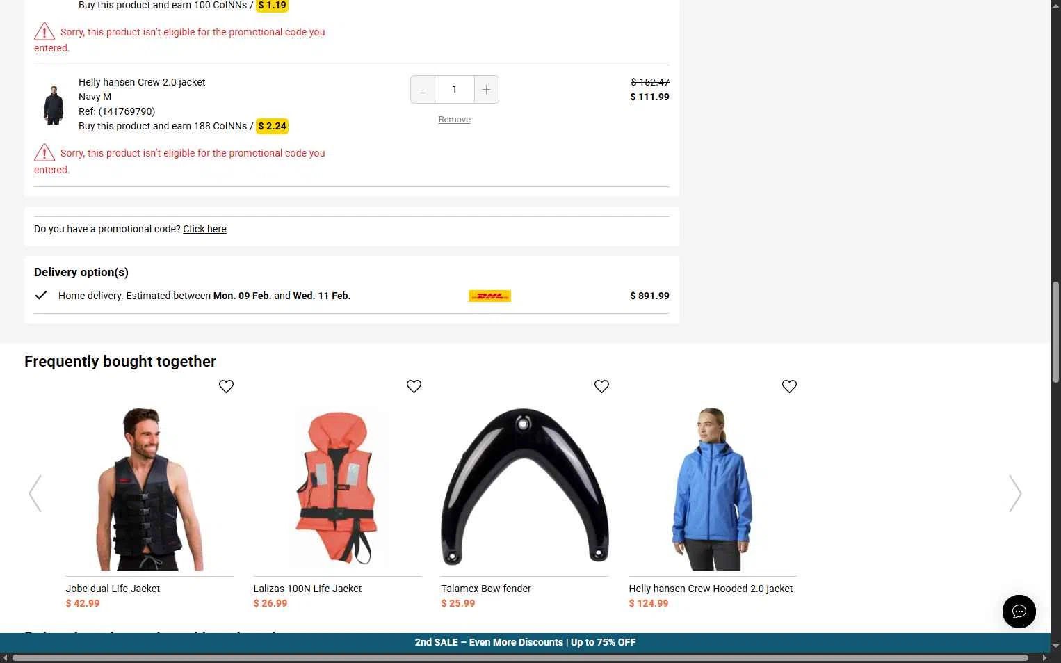 WaveINN checkout page showing WaveINN promo code box | Screenshot taken by SimplyCodes community member on Feb 2, 2026