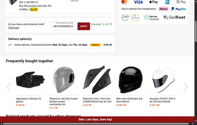 WaveINN checkout page showing WaveINN promo code box | Screenshot taken by SimplyCodes community member on Aug 27, 2025