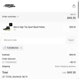 toesmusic coupon verification screenshot
