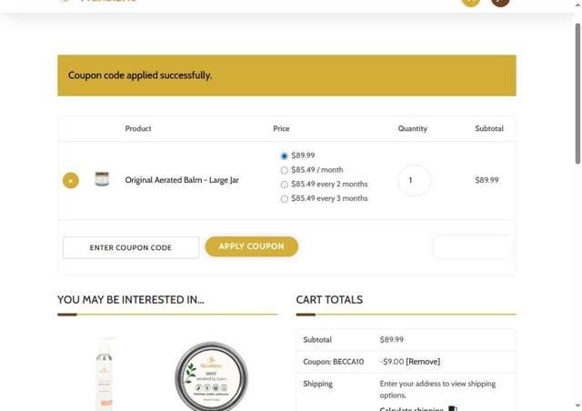 Waxelene checkout page showing Waxelene coupon code box | Screenshot taken by SimplyCodes community member on Jul 15, 2025