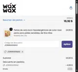 JOINWAXWAX coupon verification screenshot