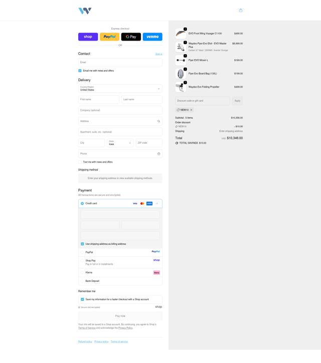 Waydoo checkout page showing Waydoo discount code box | Screenshot taken by SimplyCodes community member on Oct 2, 2025