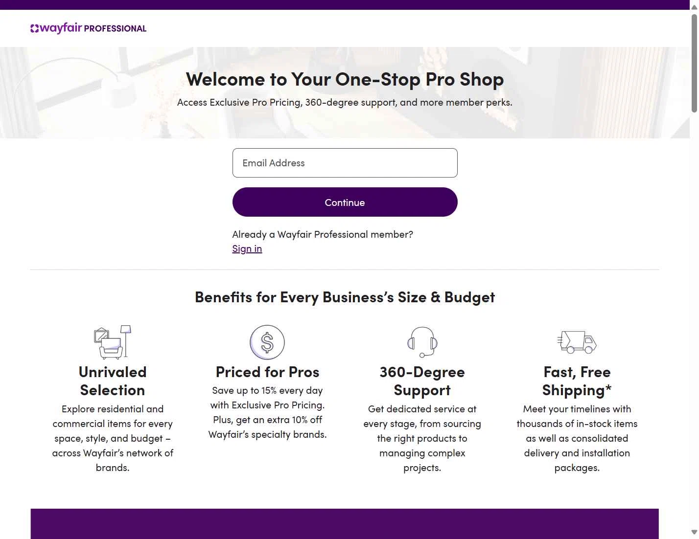 Verification screenshot for 50% Off Select Items at Wayfair Professional — 7mo ago