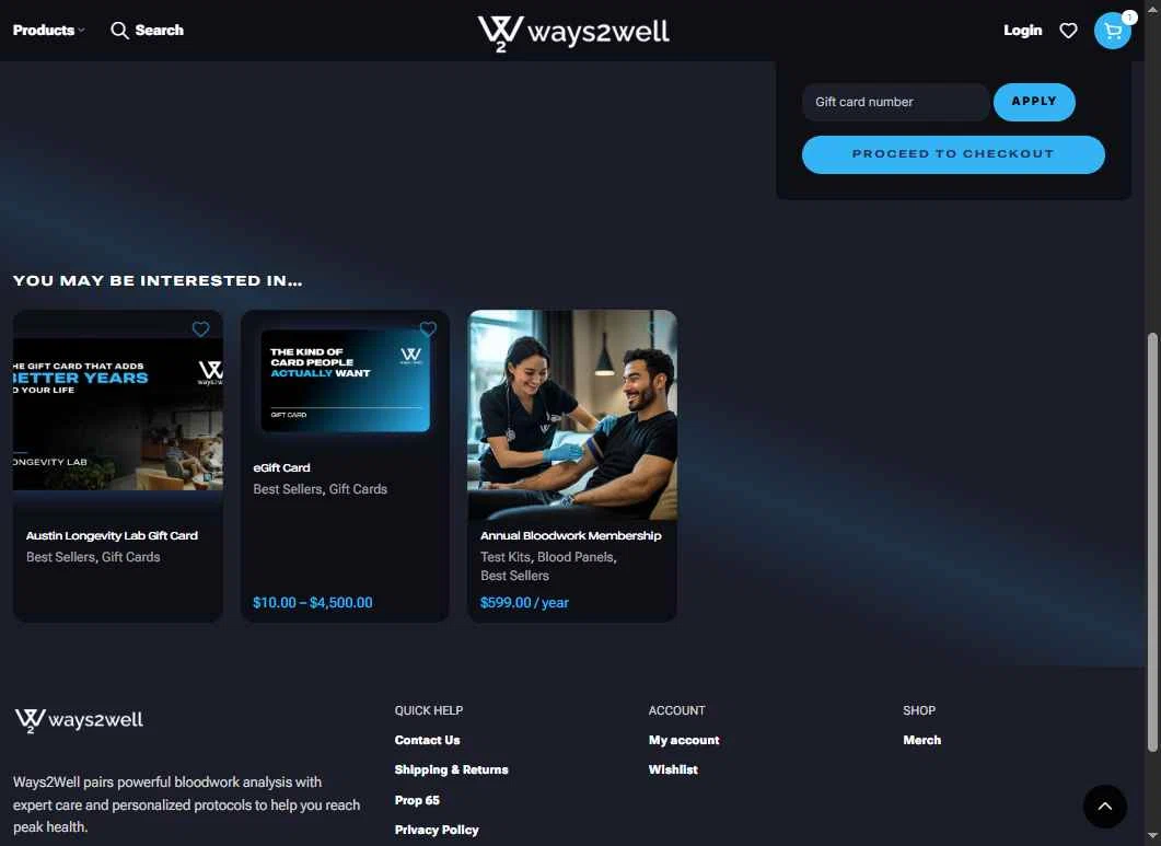 Ways2Well checkout page showing Ways2Well discount code box | Screenshot taken by SimplyCodes community member on Jan 20, 2026