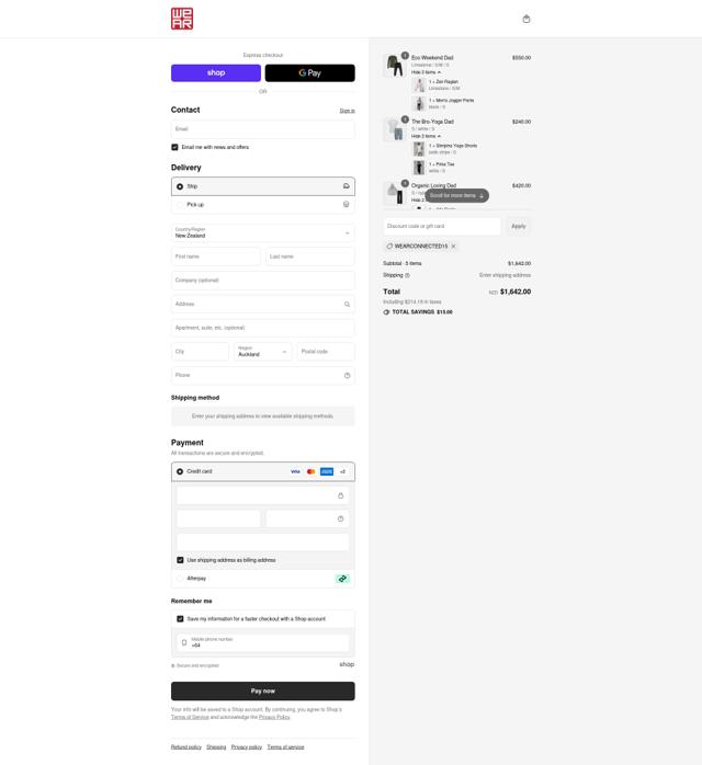 WE-AR checkout page showing WE-AR promo code box | Screenshot taken by SimplyCodes community member on Sep 13, 2025