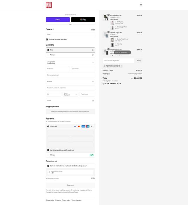 WE-AR checkout page showing WE-AR promo code box | Screenshot taken by SimplyCodes community member on Sep 1, 2025