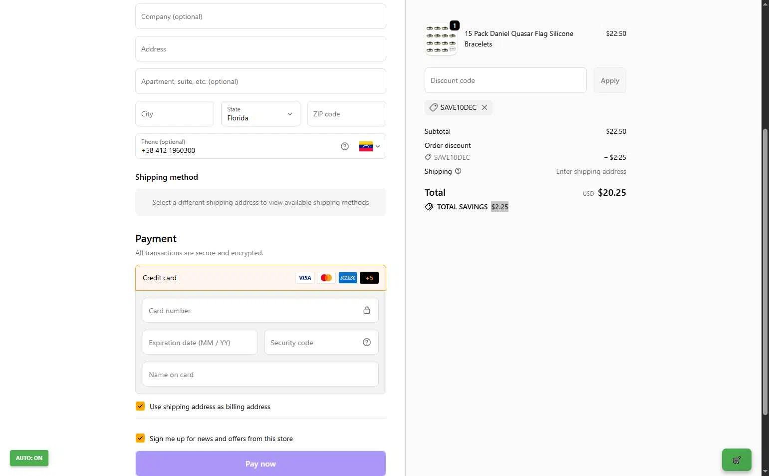 We Are Pride checkout page showing We Are Pride promo code box | Screenshot taken by SimplyCodes community member on Dec 17, 2025