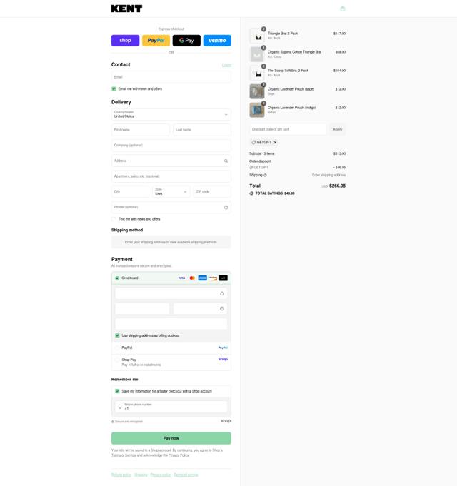 KENT checkout page showing KENT promo code box | Screenshot taken by SimplyCodes community member on Sep 9, 2025