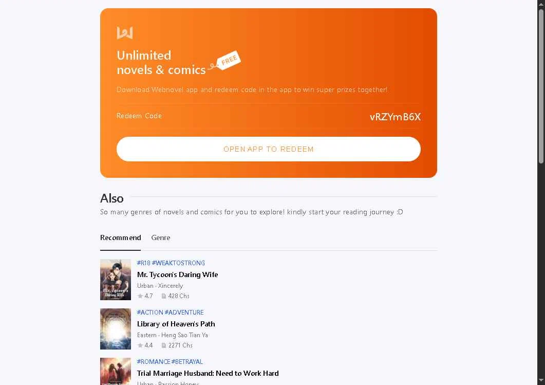 Webnovel checkout page showing Webnovel promo code box | Screenshot taken by SimplyCodes community member on Feb 19, 2026