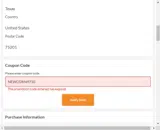 NEWCOM49710 coupon verification screenshot