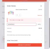 6SPORTDK25 coupon verification screenshot