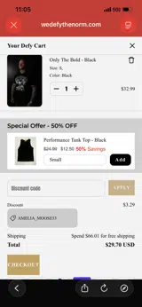 AMELIA_MOOSE33 coupon verification screenshot