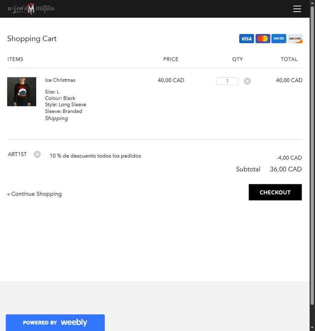 Weebly checkout page showing Weebly promo code box | Screenshot taken by SimplyCodes community member on May 25, 2025