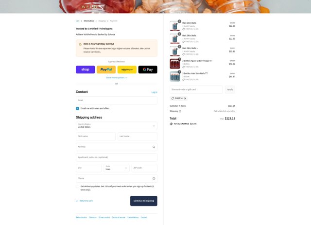 WEEM checkout page showing WEEM discount code box | Screenshot taken by SimplyCodes community member on Sep 8, 2025