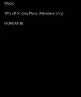 MORGAN10 coupon verification screenshot
