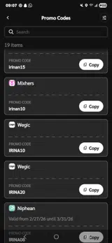 Irina20 coupon verification screenshot