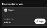AMY10 coupon verification screenshot