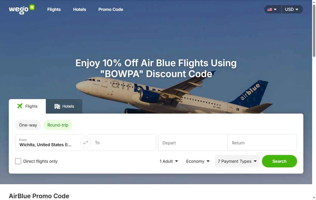 WeGo checkout page showing WeGo promo code box | Screenshot taken by SimplyCodes community member on Feb 2, 2026