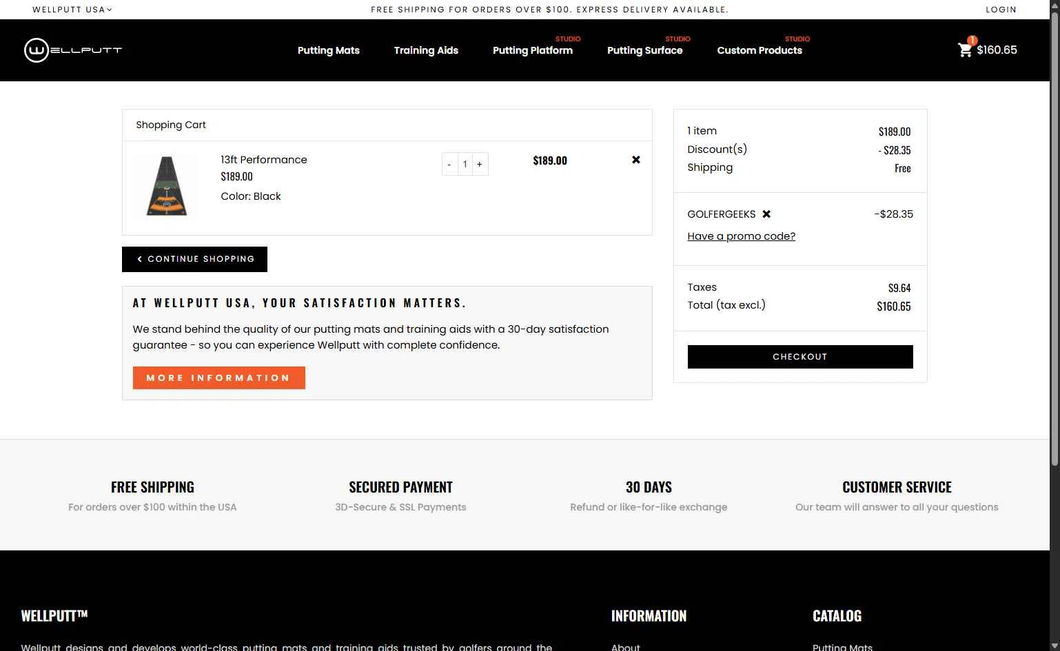 Wellputt checkout page showing Wellputt promo code box | Screenshot taken by SimplyCodes community member on Jan 3, 2026