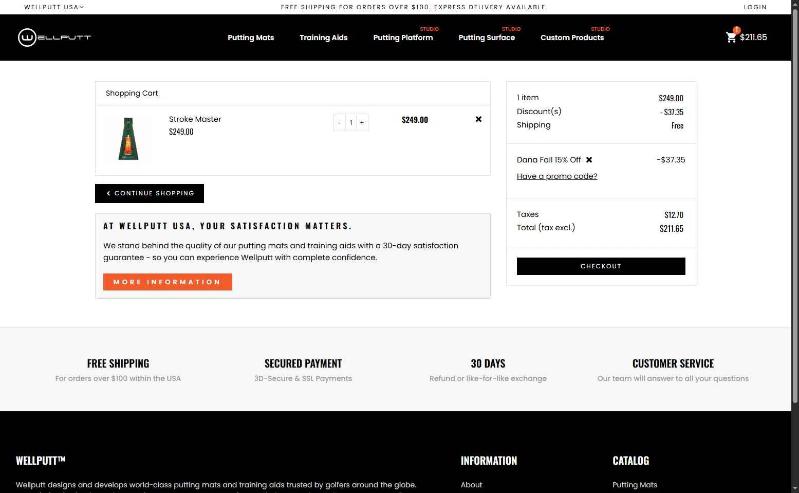 Wellputt checkout page showing Wellputt promo code box | Screenshot taken by SimplyCodes community member on Feb 11, 2026