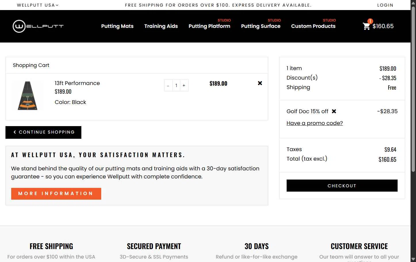 Wellputt checkout page showing Wellputt promo code box | Screenshot taken by SimplyCodes community member on Feb 11, 2026