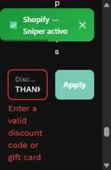 THANKYOU coupon verification screenshot