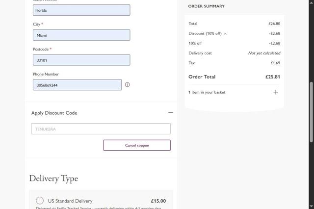 Wentworth Puzzles checkout page showing Wentworth Puzzles promo code box | Screenshot taken by SimplyCodes community member on Jun 21, 2025