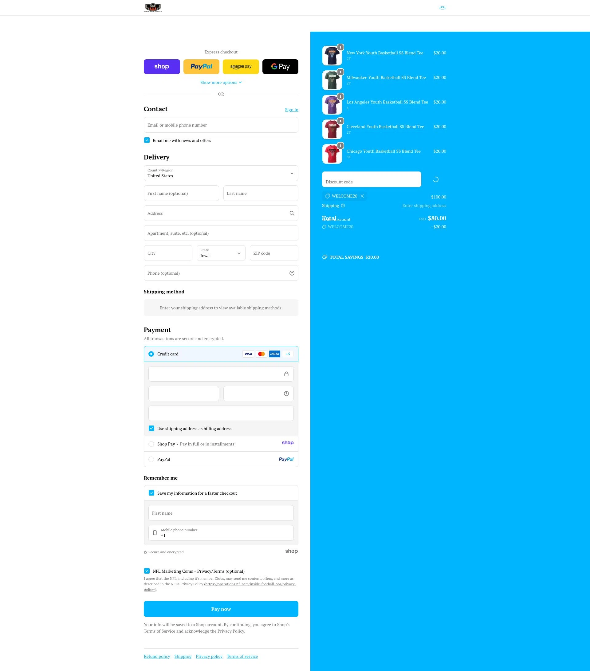 Wes and Willy checkout page showing Wes and Willy coupon code box | Screenshot taken by SimplyCodes community member on Dec 31, 2025