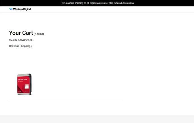 Western Digital checkout page showing Western Digital promo code box | Screenshot taken by SimplyCodes community member on Jun 11, 2025