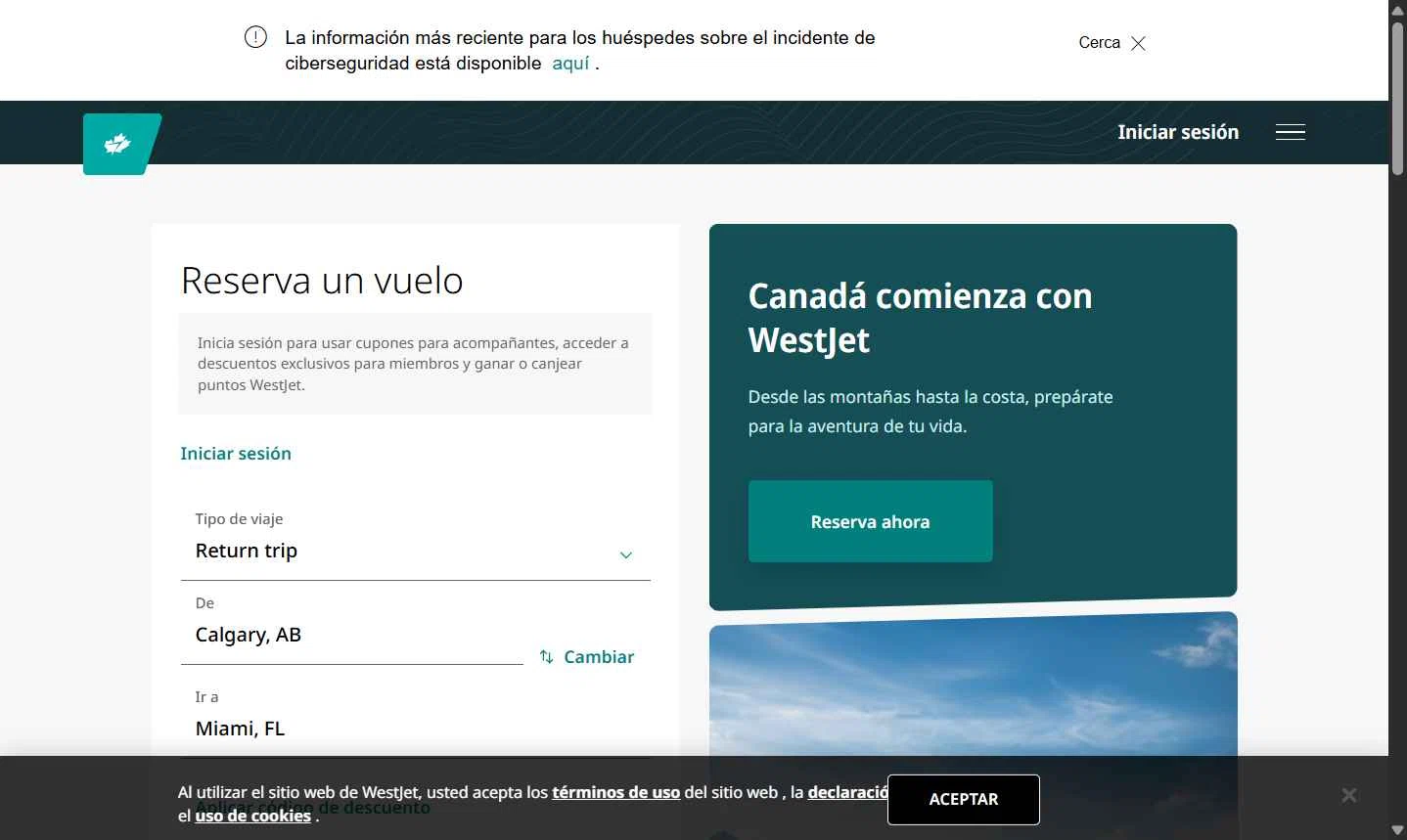 Verification screenshot for 20% Off Storewide at WestJet - 18d ago