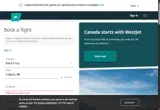 WestJet coupon verification screenshot