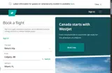 WestJet coupon verification screenshot