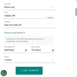 WestJet coupon verification screenshot