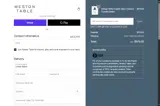 Weston Table coupon verification screenshot