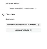 JULSONTHEGLOW coupon verification screenshot