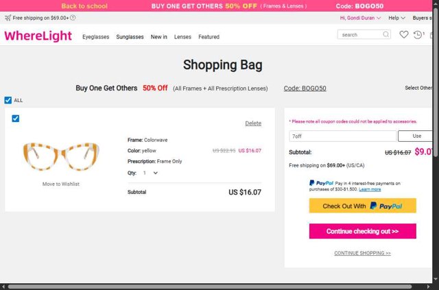 WhereLight checkout page showing WhereLight promo code box | Screenshot taken by SimplyCodes community member on Aug 30, 2025