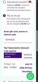 ESMAE25 coupon verification screenshot