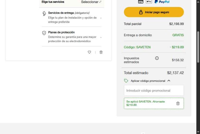 Whirlpool checkout page showing Whirlpool promo code box | Screenshot taken by SimplyCodes community member on Jul 13, 2025