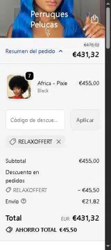 RELAXOFFERT coupon verification screenshot