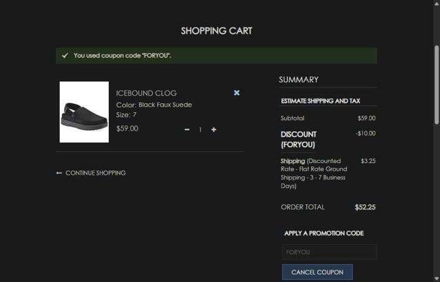 White Mountain checkout page showing White Mountain discount code box | Screenshot taken by SimplyCodes community member on Sep 7, 2025
