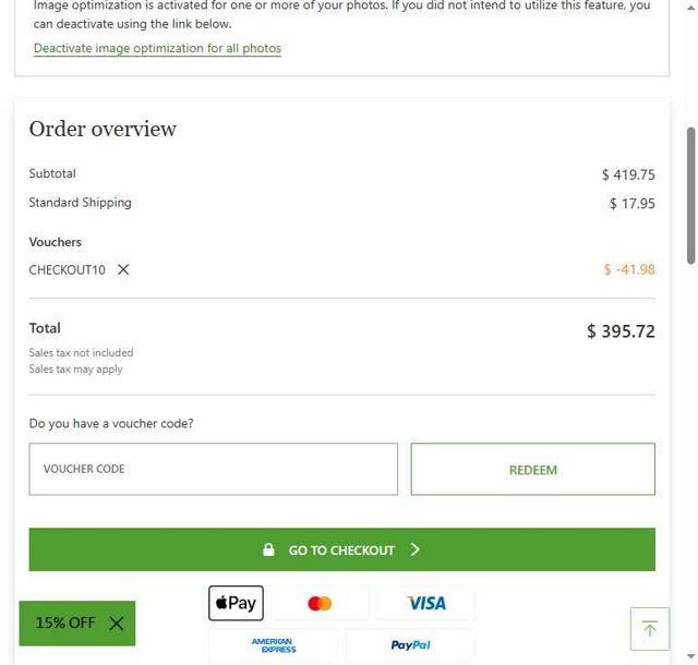 WhiteWall checkout page showing WhiteWall coupon code box | Screenshot taken by SimplyCodes community member on Aug 20, 2025