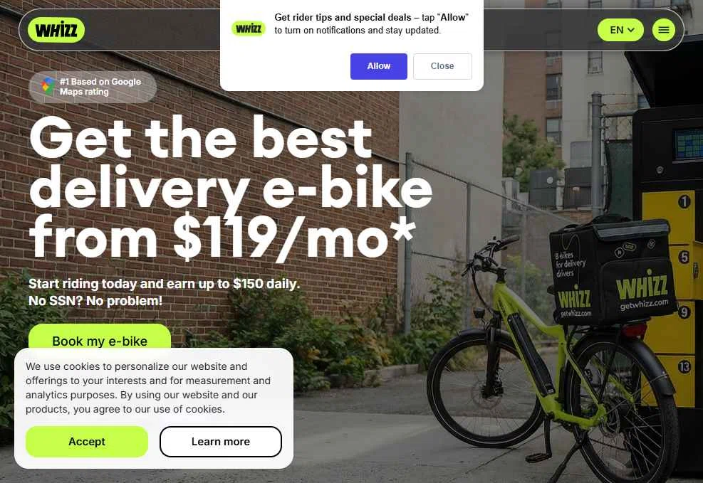 Whizz Bike checkout page showing Whizz Bike promo code box | Screenshot taken by SimplyCodes community member on Feb 2, 2026