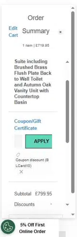 BLCard10 coupon verification screenshot