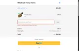 Wholesale Hemp Farms coupon verification screenshot